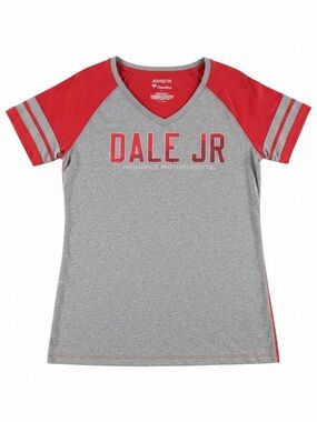 Nascar Fanatics Red and Gray Crewneck Shirt Dale Earnhardt Jr